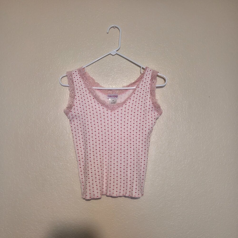 Do Not Disturb Medium Women's Pink Polka Dot Night Dress